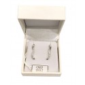 ORECCHINI PENDENTI IN ORO BIANCO 18 KT TENNIS CON DIAMANTI