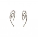 ORECCHINI IN ORO BIANCO 18 KT CON DIAMANTI BIANCHI