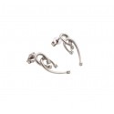 ORECCHINI IN ORO BIANCO 18 KT CON DIAMANTI BIANCHI