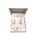ORECCHINI IN ORO BIANCO 18 KT CON DIAMANTI BIANCHI