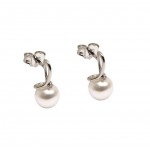 ORECCHINI IN ORO BIANCO 18 KT CON DIAMANTI BIANCHI