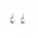 ORECCHINI IN ORO BIANCO 18 KT CON DIAMANTI BIANCHI