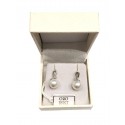 ORECCHINI IN ORO BIANCO 18 KT CON DIAMANTI BIANCHI