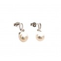 ORECCHINI IN ORO BIANCO 18 KT CON DIAMANTI BIANCHI