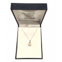 COLLANA DA DONNA IN ORO BIANCO 18 KT CON PERLA E DIAMANTE