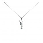 COLLANA MILUNA KIARA CUORE CHIAVE IN ARGENTO E DIAMANTI