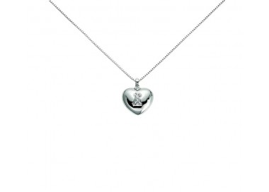COLLANA CUORE IN ARGENTO 925 CON BRILLANTI