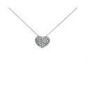 COLLANA IN ARGENTO 925 CON CUORE PAVE' DI ZIRCONI TAGLIO BRILLANTE
