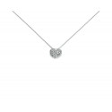 COLLANA IN ARGENTO 925 CON CUORE PAVE' DI ZIRCONI TAGLIO BRILLANTE