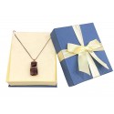 COLLANA ROSE' IN ARGENTO 925 CON AMETISTA E ZIRCONI BIACHI TAGLIO BRILLANTE