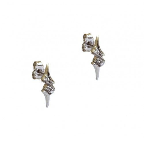 ORECCHINI IN ORO BIANCO 18 KT CON DIAMANTI