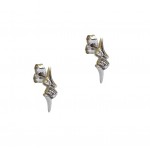 ORECCHINI IN ORO BIANCO 18 KT CON 6 DIAMANTI TAGLIO BRILLANTE