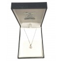 COLLANA DA DONNA IN ORO BIANCO 18 KT CON PERLA E DIAMANTE