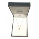 COLLANA DA DONNA IN ORO BIANCO 18 KT CON PERLA E DIAMANTE