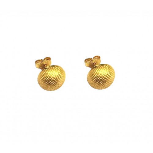 ORECCHINI MEZZA SFERA IN ORO BIANCO 18 KT