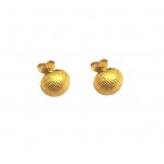 ORECCHINI MEZZA SFERA IN ORO BIANCO 18 KT