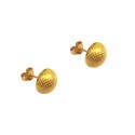 ORECCHINI MEZZA SFERA IN ORO GIALLO 18 KT