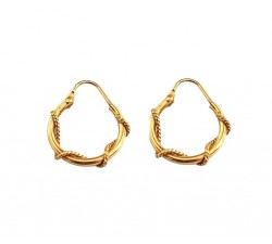 ORECCHINI PENDENTI CATENA CERCHI IN ORO GIALLO 18 KT