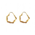 ORECCHINI PENDENTI CATENA CERCHI IN ORO GIALLO 18 KT