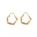 ORECCHINI CERCHI IN ORO GIALLO 18 KT CON CORDINO