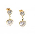 ORECCHINI PENDENTI CATENA CERCHI IN ORO GIALLO 18 KT
