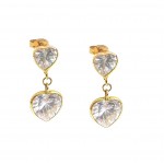 ORECCHINI PENDENTI CATENA CERCHI IN ORO GIALLO 18 KT