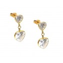 ORECCHINI PENDENTI CATENA CERCHI IN ORO GIALLO 18 KT