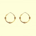 ORECCHINI PENDENTI CATENA CERCHI IN ORO GIALLO 18 KT