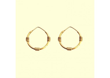 ORECCHINI PENDENTI CATENA CERCHI IN ORO GIALLO 18 KT