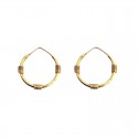 ORECCHINI CERCHI IN ORO GIALLO 18 KT CON RIPORTINI