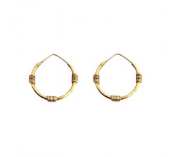 ORECCHINI CERCHI IN ORO GIALLO 18 KT CON RIPORTINO
