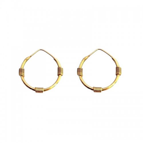 ORECCHINI CERCHI IN ORO GIALLO 18 KT CON RIPORTINO