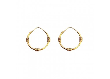 ORECCHINI CERCHI IN ORO GIALLO 18 KT CON RIPORTINI