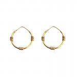 ORECCHINI CERCHI IN ORO GIALLO 18 KT CON RIPORTINI