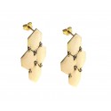 ORECCHINI PENDENTI CATENA CERCHI IN ORO GIALLO 18 KT
