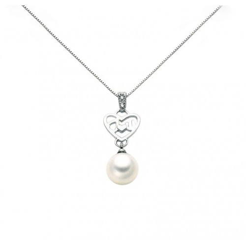 COLLANA MILUNA KIARA IN ORO BIANCO 18 KT E DIAMANTI