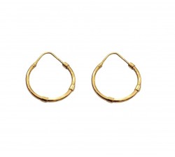 ORECCHINI PENDENTI CATENA CERCHI IN ORO GIALLO 18 KT
