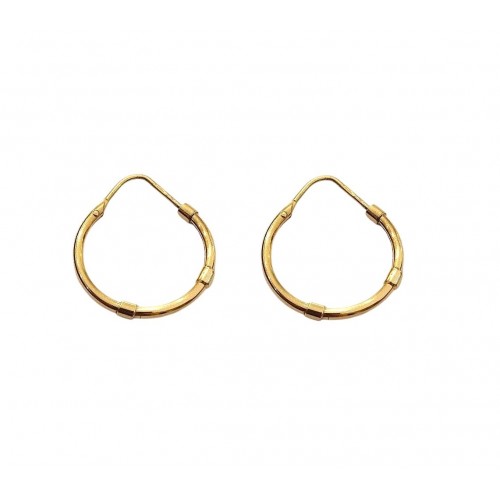 ORECCHINI PENDENTI CATENA CERCHI IN ORO GIALLO 18 KT