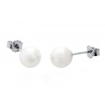 ORECCHINI IN ORO BIANCO 18 KT CON PERLE