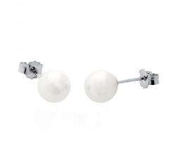 ORECCHINI IN ORO BIANCO 18 KT CON PERLE