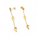 ORECCHINI PENDENTI IN ORO GIALLO 18 KT CON ELEMENTI ROMBI