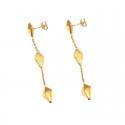 ORECCHINI PENDENTI IN ORO GIALLO 18 KT CON ELEMENTI ROMBI