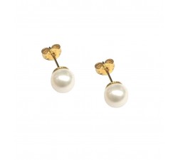 ORECCHINI IN ORO BIANCO 18 KT CON PERLE