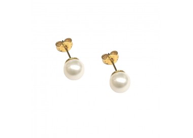 ORECCHINI IN ORO BIANCO 18 KT CON PERLE
