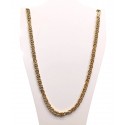 COLLANA UOMO CATENA OCCHIO DI TIGRE ORO GIALLO 18 KT 