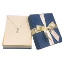 COLLANA DA DONNA IN ORO BIANCO 18 KT CON PERLA E DIAMANTE