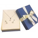 COLLANA DA DONNA IN ORO BIANCO 18 KT CON PERLA E DIAMANTE