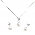 COLLANA DA DONNA IN ORO BIANCO 18 KT CON PERLA E DIAMANTE
