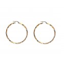 ORECCHINI CERCHI TORCHION IN ORO GIALLO E BIANCO 18 KT