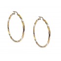 ORECCHINI CERCHI TORCHION IN ORO GIALLO E BIANCO 18 KT